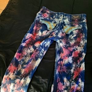 Robin jeans and multi colored